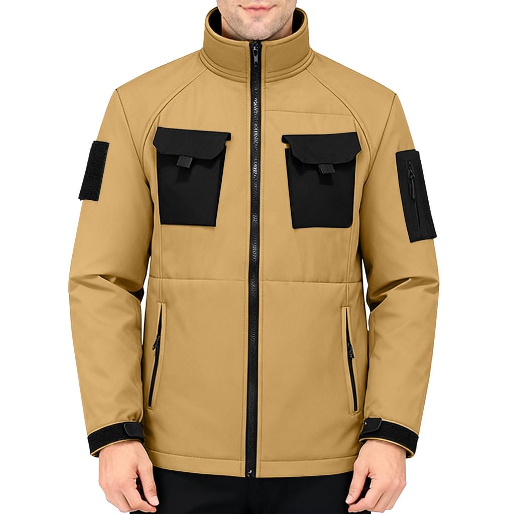 Men's Winter Colorblock Jackets Men's Fashion Trend Jackets Breathable Windproof Jackets Outdoor Sports Jackets