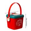 Portable Christmas Gift Box Eve Apple Packing Bag Santa Candy Snack Storage Bucket for Home Xmas Holiday New Year Party Supplies