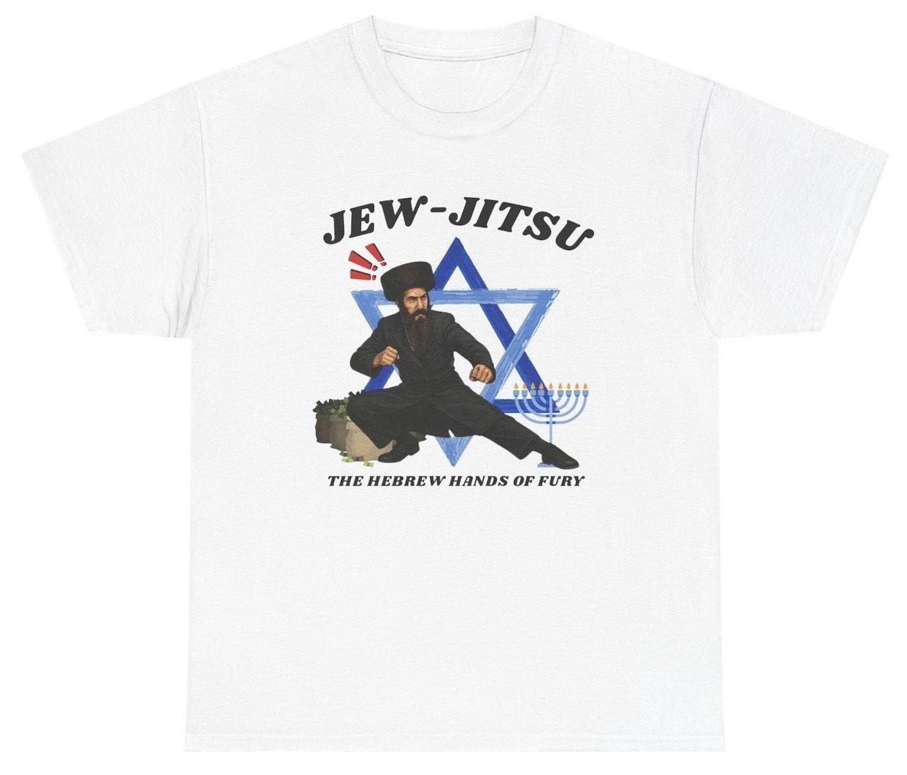 Jew Jitsu T Shirt Funny Jew Ju Jitsu BJJ Jewish Meme Humor Tee 1 M
