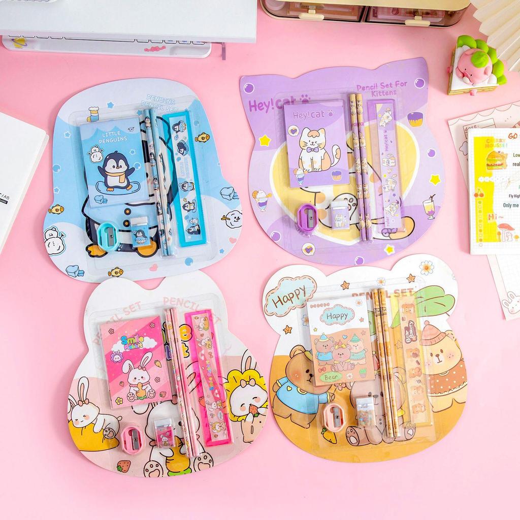 Kids' Six-Piece Stationery Gift Set for Birthdays, Children's Day, Kindergarten Prizes, or Christmas