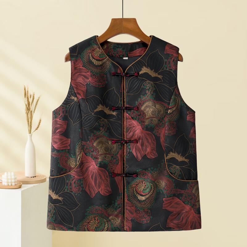 Langsha Women's Ethnic Style Stand-Collar Vest