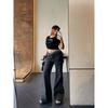Brother Nan Chubby Gyaru European and American Slightly Flared Jeans Women Plus Size High Waist Slimming Chubby Girl Summer New Mop Pants