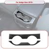 Carbon Fiber Center Console Rear Cup Holder Trim Cover For Dodge RAM 1500 2018+