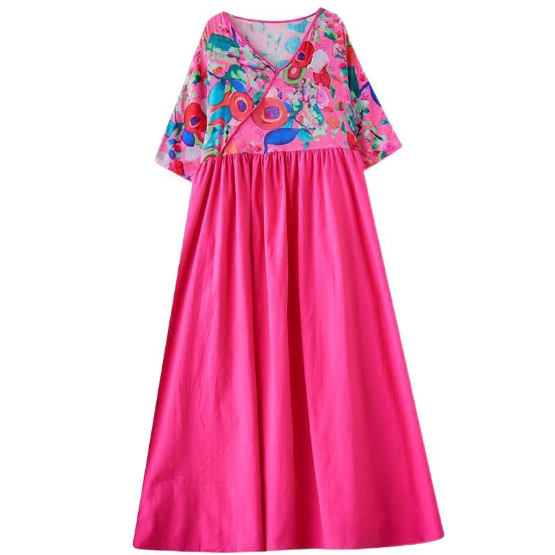 Summer V-neck Dress Long Dress