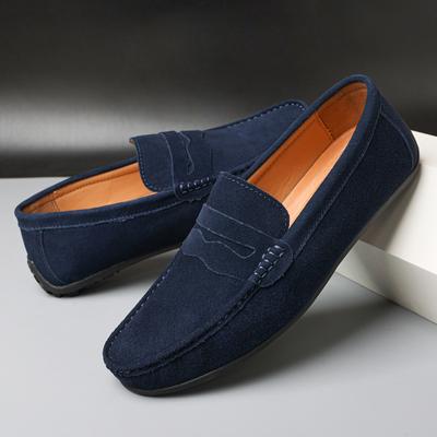 Frühlings- und Herbst-Loafer Herren-Fahrschuhe Übergröße Wildleder Herrenschuhe Klassische Lederschuhe Mokassin Bequeme Weiche Sohle
