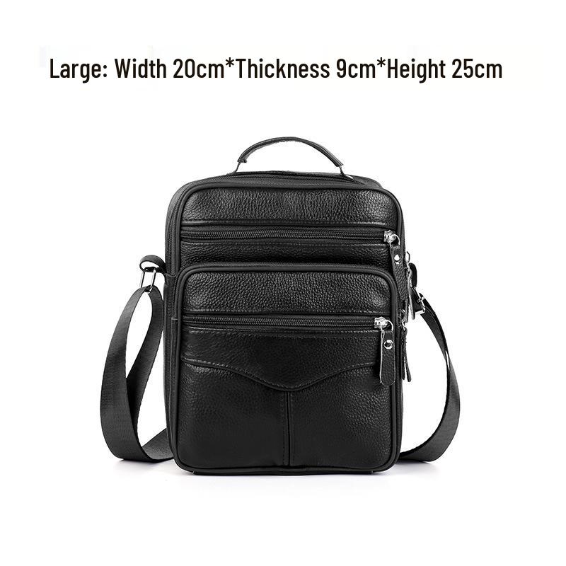 

Men s Genuine Leather Casual Crossbody & Single Shoulder Bag - Top Layer Cowhide Fashion Business Handbag & Backpack