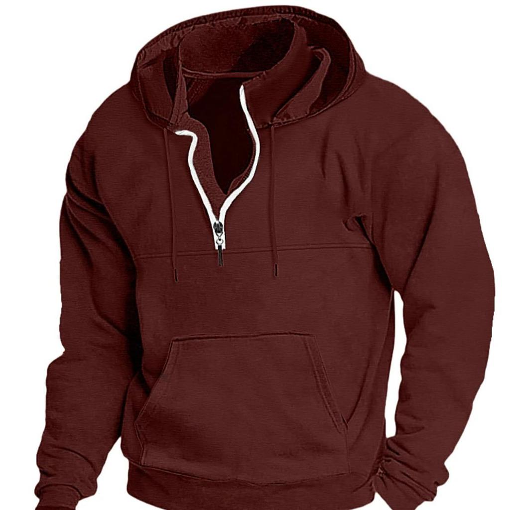 Nová mikina s kapucí, tlustý ležérní kabát, pánská volná mikina s potiskem