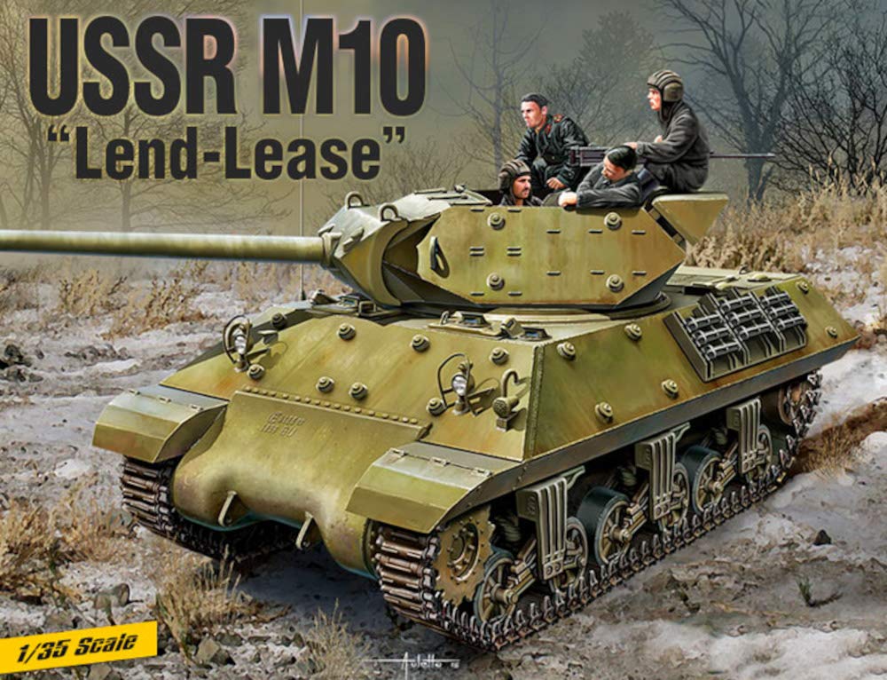 Academy 1/35 Soviet M-10 Tank Destroyer Lend-Lease Plastic Model Kit 13521