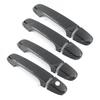 Glossy Black Carbon Fiber Cover Trim For Subaru WRX Sedan Side Door Handle