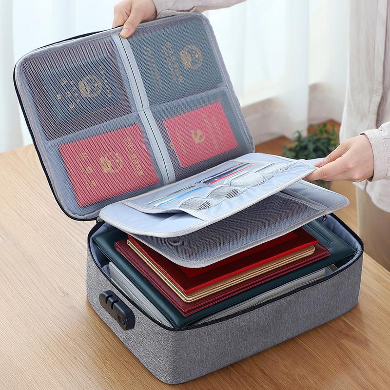 Bolsa de almacenamiento de documentos Cerradura de contraseña multicapa de  origen de gran capacidad Bolsa de viaje de pasaporte de documentos comprar  a buen precio — entrega gratuita, reseñas reales con fotos —