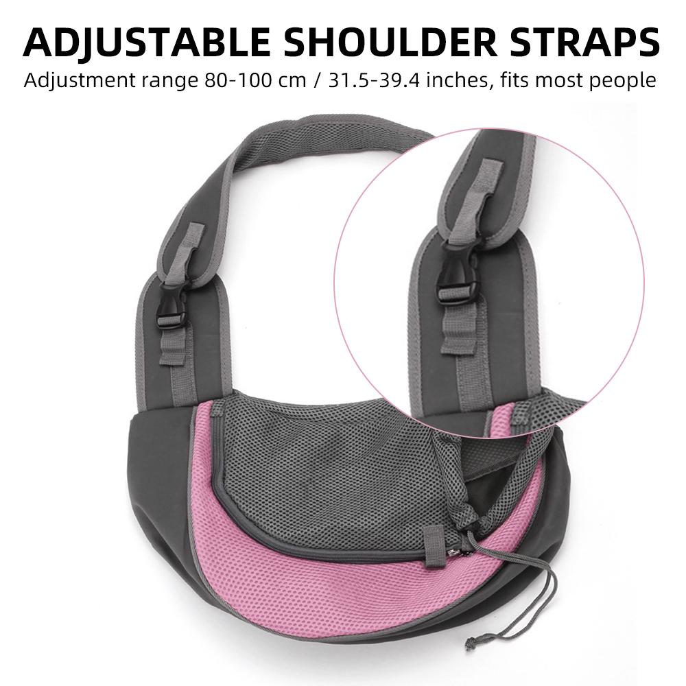 Sac à bandoulière de voyage en maille respirante pour chien de compagnie, sac à dos de voyage pour chiens et chats (M jusqu'à 10lbs