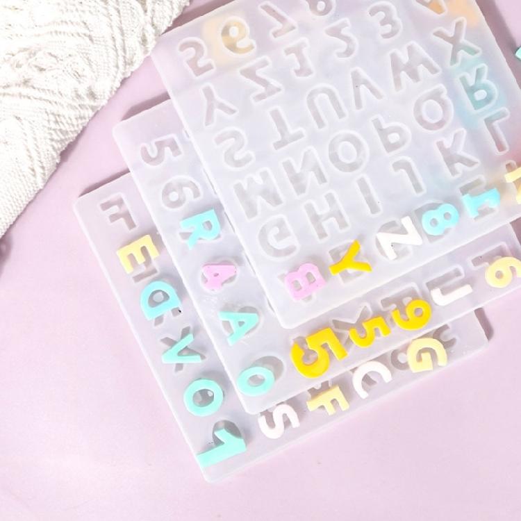 Alphabet Number Mold Crystal Epoxy Silicone Mold Keychain Multipurpose Mould