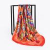 90cm Square Shawls Women Hijab Scarf For Hair Fashion Print Kerchief Neck Scarves Female Silk Satin Bag Scarfs For Ladies Banada