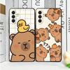 Lustige Capybara Cartoon Niedliche Weiche Handyhülle für Samsung A17 A37 A57 A16 A26 A36 A56 A15 A25 A35 A55 A14 A24 A34 A54 A13 A23 A33
