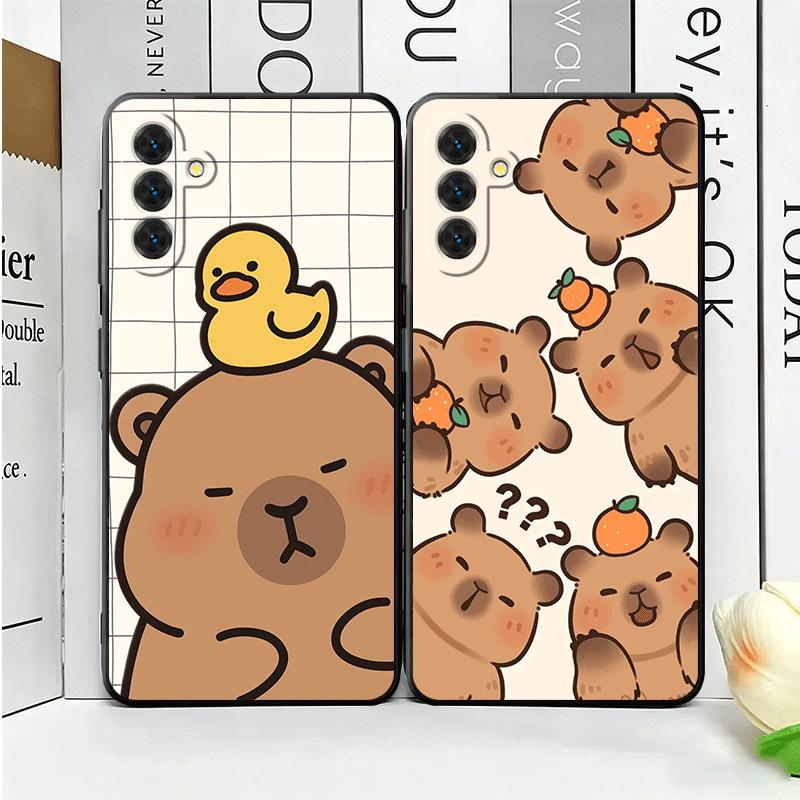 Lustige Capybara Cartoon Niedliche Weiche Handyhülle für Samsung A17 A37 A57 A16 A26 A36 A56 A15 A25 A35 A55 A14 A24 A34 A54 A13 A23 A33