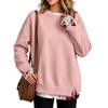 Women's Casual Leopard Print Long Sleeve Neck Pullover Top