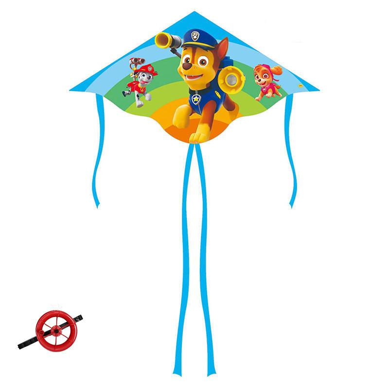 New Double-tailed Kite Grid Cloth Easy-to-fly Children s Kite Cartoon Style A