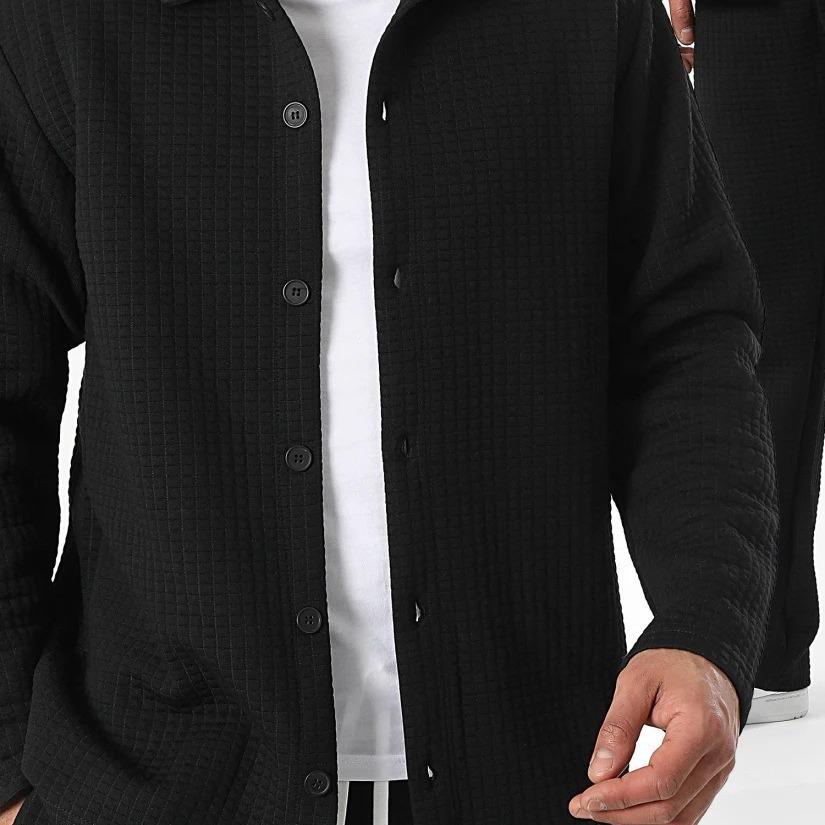 Men's Fashion 2025 Spring/Autumn Wrinkle-Resistant Checked Jacket & Long Pants Set