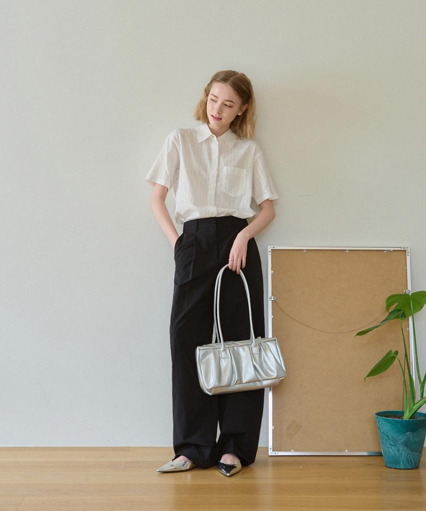 Drawfit Women Croissant Shoulder Bag [Silver]
