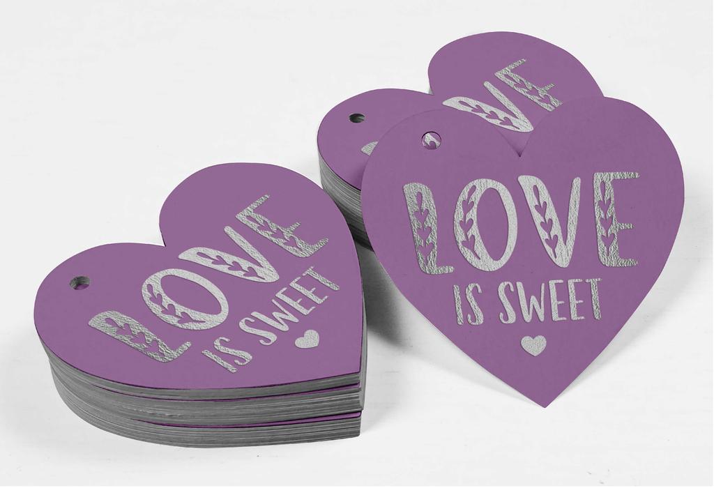 Inkdotpot 100 Pack Real Silver Foil Paper Tag Love Is Sweet Wedding Favor Hang
