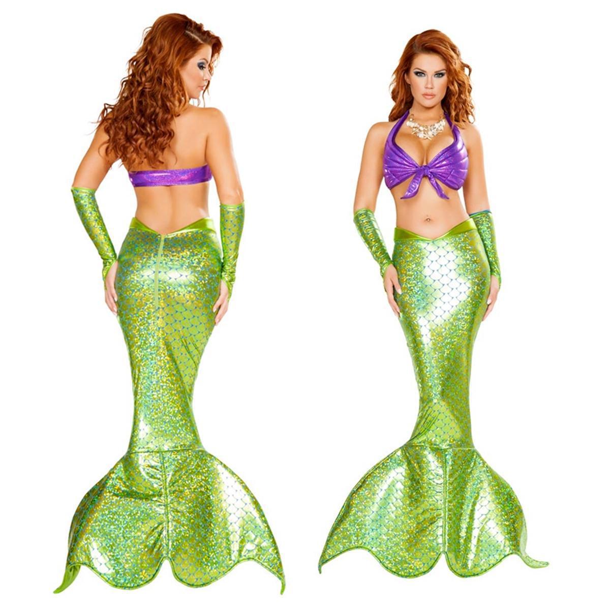 Xqwewanticedd Unisex New Halloween Party Party Cosplay Bikini Mermaid Costume Mermaid Princess Cm