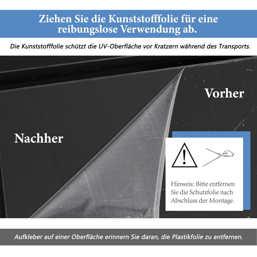 TV Board TV Cabinet High Gloss Lowboard TV Stand Television Up To 60 Inches, Flap Door, Glass Shelf, Handleless Design, 140cm, Living Room, Black