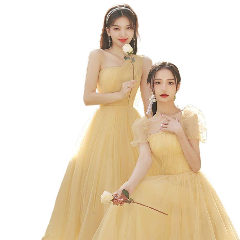 Mori Style 2025 Autumn Bridesmaid Dress: Elegant Fairy Evening Gown for Women’s Graduation and Special Occasions