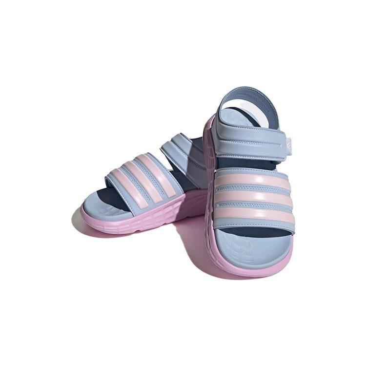 adidas Duramo Sandals Slides Comfortable Slip Resistant Abrasion Resistant Children's Sandals Blue Pink Kids' HP5834