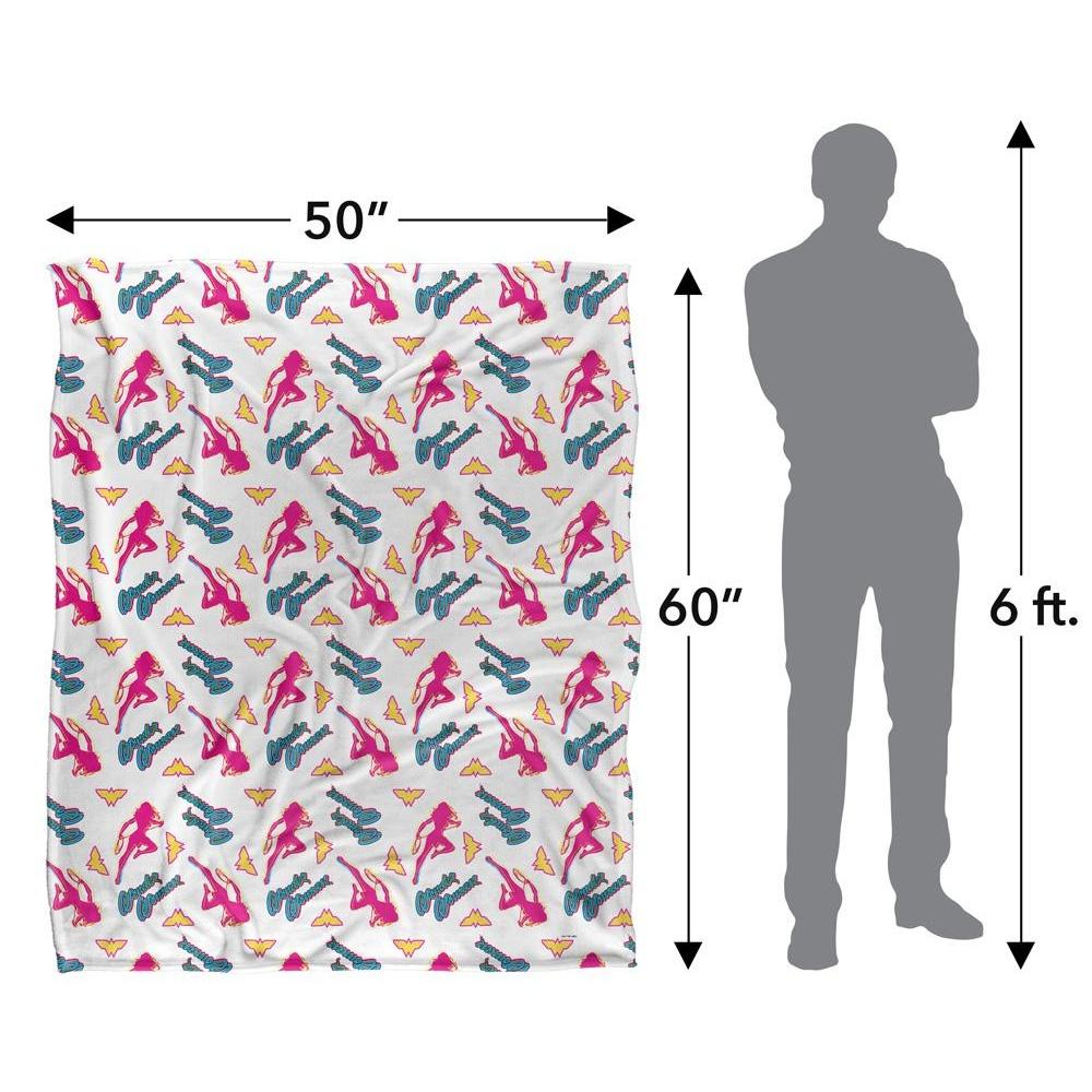Wonder Woman Silky Patterned Supersoft Blanket