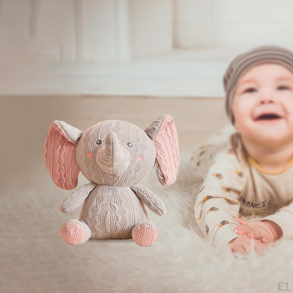 Animals Doll Toy Soft Stuffed Knitted Fabric for Babies, Kindergarteners, Girls