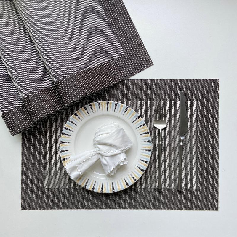 European PVC Non-slip Heat-resistant Table Placemat Set