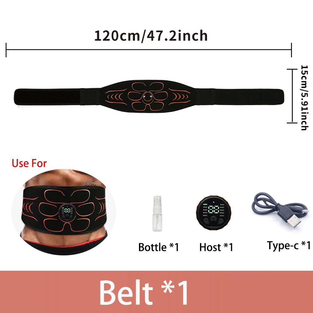 Abdominal Toning Belt EMS Muscle Stimulator Abs Trainer Abdominal Muscle USB Charge Shaping Slimming Lose Weight For Arm Thigh