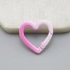 10pcs Ornament Heart Shaped Carabiner Hook Rings Gradient Color Openable Spring Clasp  DIY Jewelry