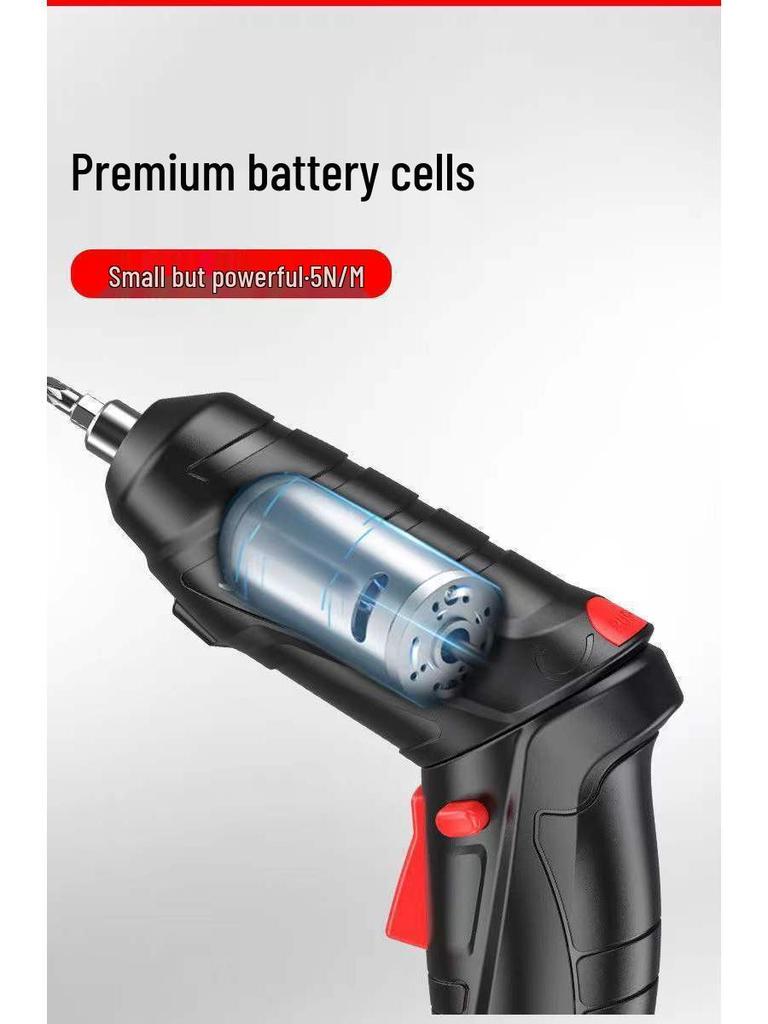 Compact Rechargeable Electric Screwdriver & Drill Set - Multifunctional Household Tool