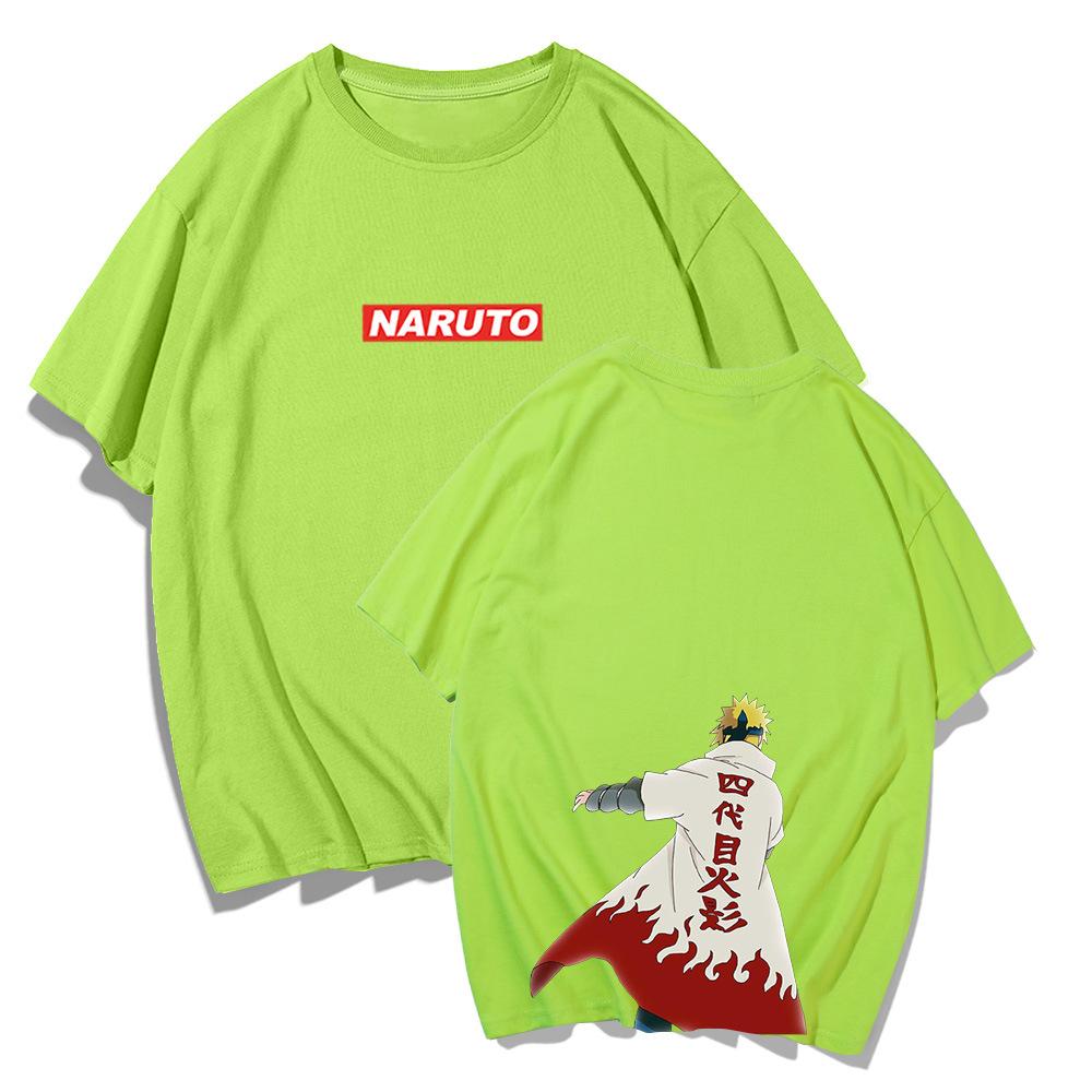 Short Sleeve T-Shirt Men's Summer Tide Brand Animation Fourth Generation Naruto Loose Casual Trend Hong Kong Style Youth