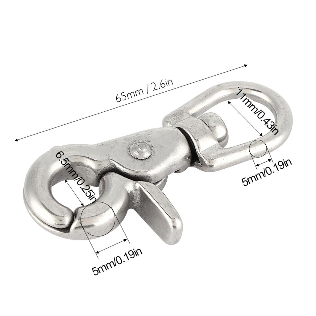 5Pcs Stainless Steel Trigger Snap Hook Clasp Houseboat Accessories