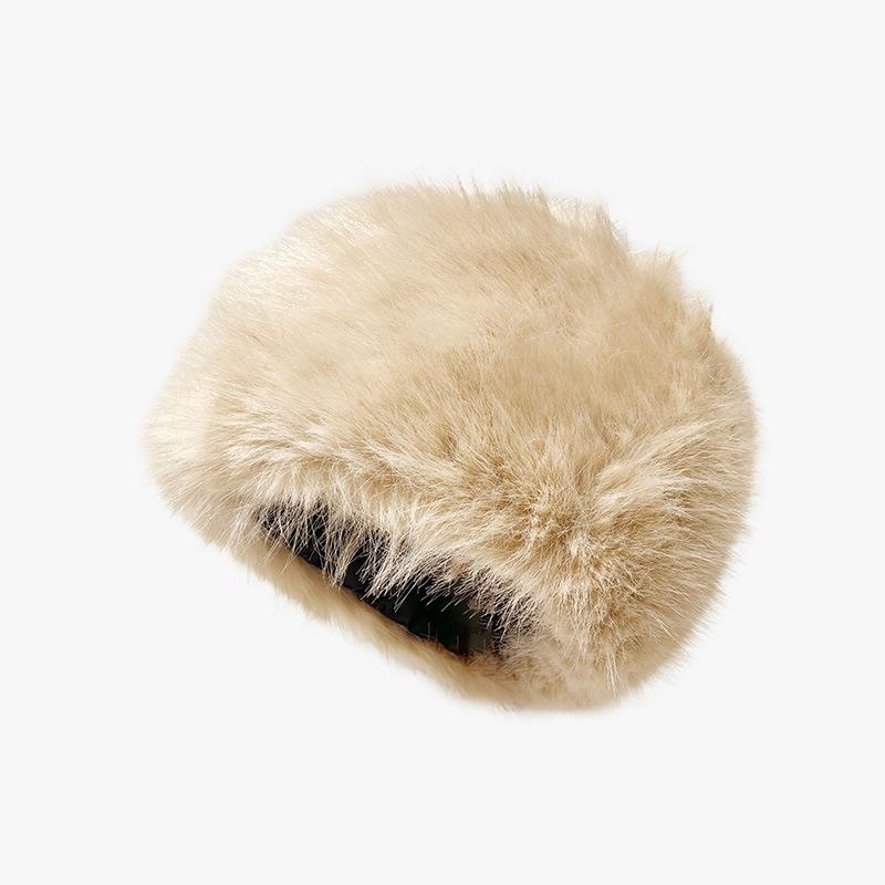 Women's New Winter Hat Thickened Warm Imitation Fur Fashionable Simple Fisherman's Hat Imitation Mink Hair Ladies Mongolian Hat
