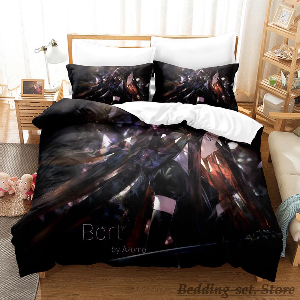 2023 Houseki No Kuni Bedding Set Single Twin Full Queen King Size Bed Set Adult Kid Bedroom Duvetcover Sets Anime Bed