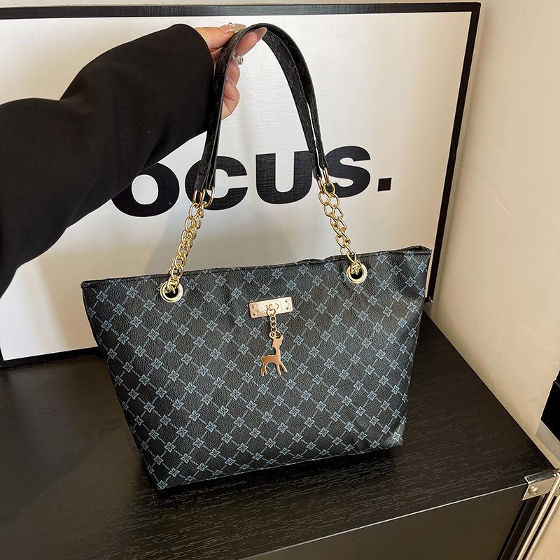 Dámská ramenní taška Tote s monogramem, velkokapacitní, podzim/zima 2025