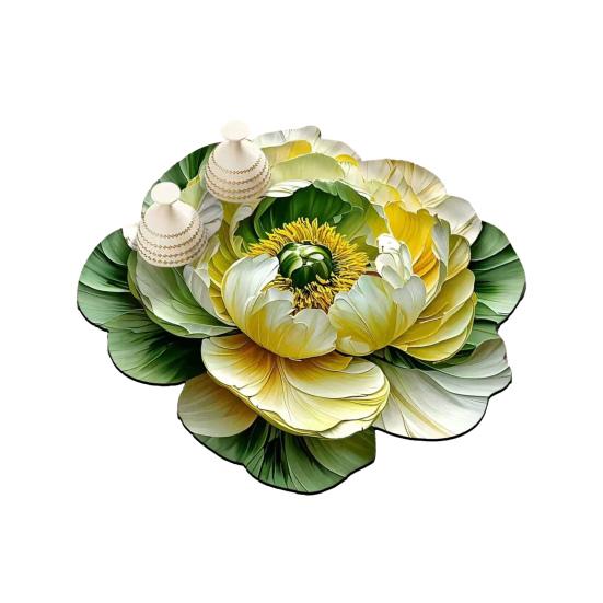 3D Flower Diatom Mud Soft Mat Absorbent Bar Counter Pad for Cups Kitchen Sink Quick-drying Wash Basin Tray Decorative Diatomite Coaster