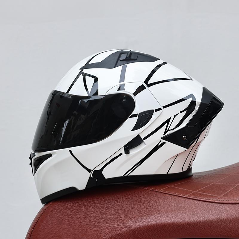 DOT Certified Modular Motorcycle Helmet Men Women All Season Flip Up Design Reinforced ABS Street Bike Protective Headgear