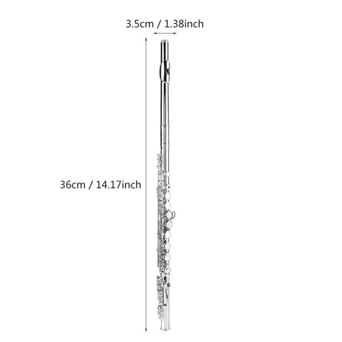 16-Hole Flute, Suitable for Home, Outdoor, and School Use, Student Flute, Beginner Flute (White)