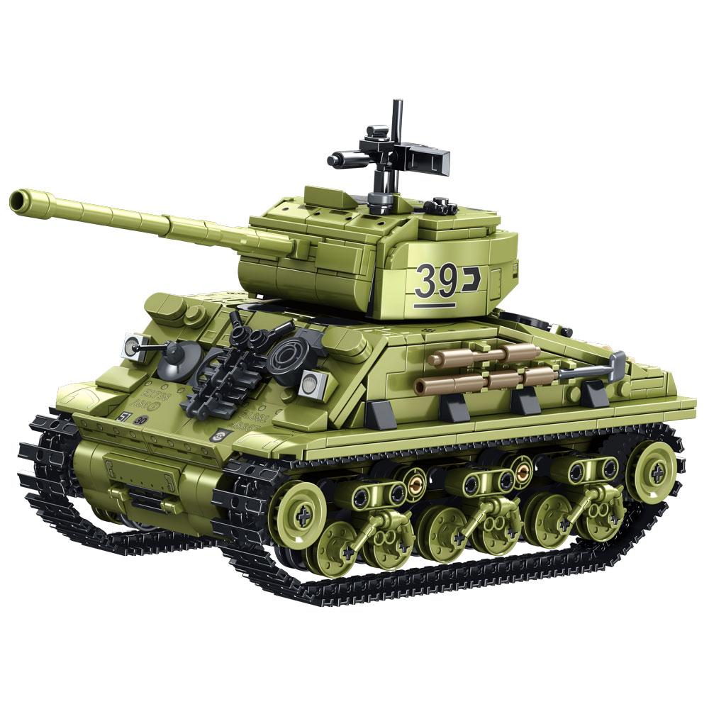 Military Army Soldiers World War 2 Soldiers SWAT Leopard Main Battle Tank Assembly Building Blocks Bricks Toys Gift