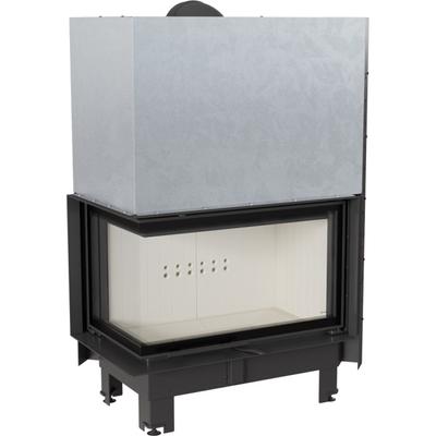Steel Fireplace KRATKI MBO Left 15 kW Ø 200 Lift-up Self Closing Door