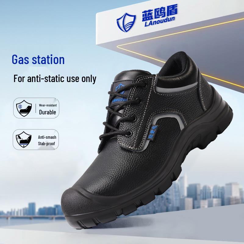 Blue Gull Anti-Static Safety Shoes: Anti-Smash, Anti-Puncture, Dust-Free for Workshop & Gas Station Use