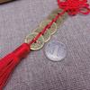 1Pcs Red Chinese Knot Lucky Charm Ancient Coin Pendant Decoration Collection Gift Keychain