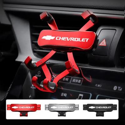 Zinc Alloy Car Styling Phone Holder Air Vent Mount Clip For Chevrolet Equinox Trailblazer Bolt Spark Tahoe Z71 Aveo Impala Trax