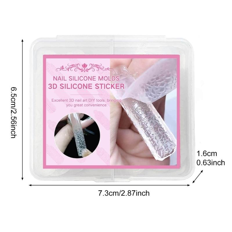 3D Silicone Nail Art Mold for Christmas Snowflake and Leopard Print Designs Reusable Easy To Use DIY Nail  Template