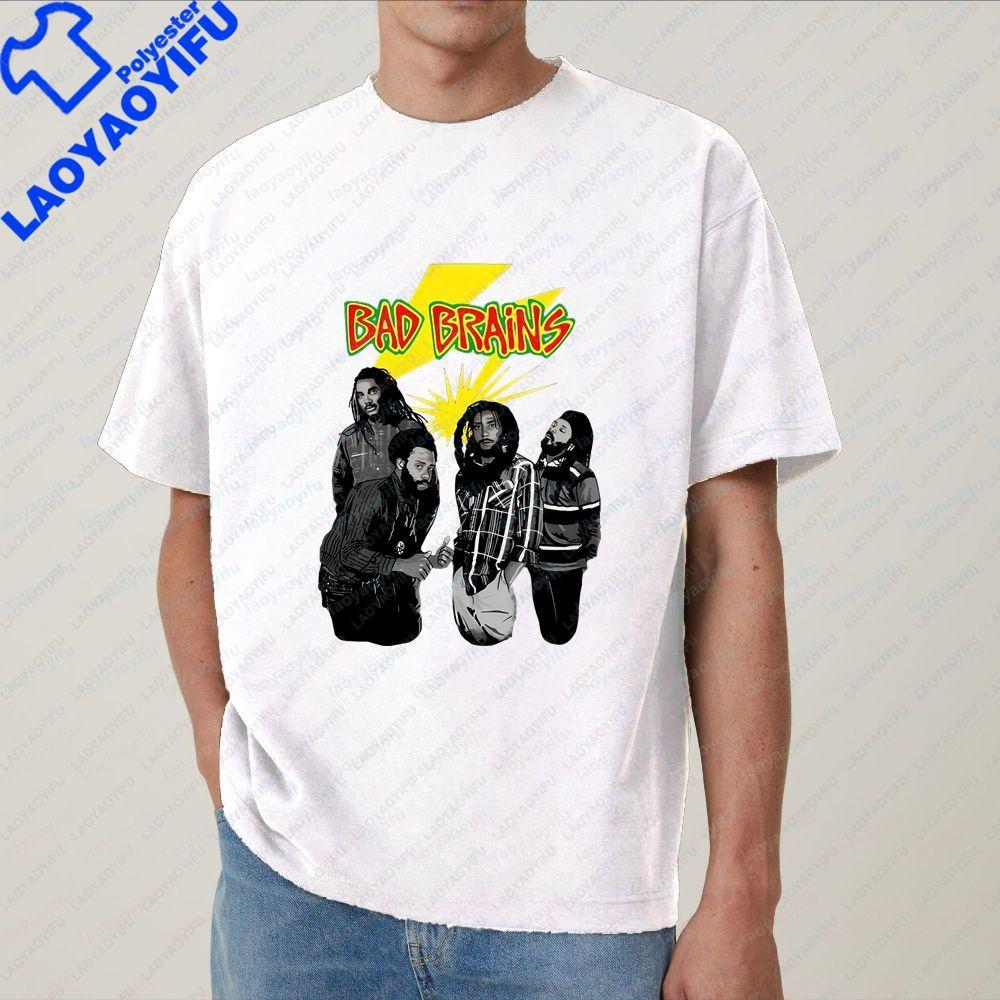Bad Brains Classic Sports New Style Longsleeved Top and Tshirt Trendy Shortsleeved Unisex Pattern Roundneck Tshirt