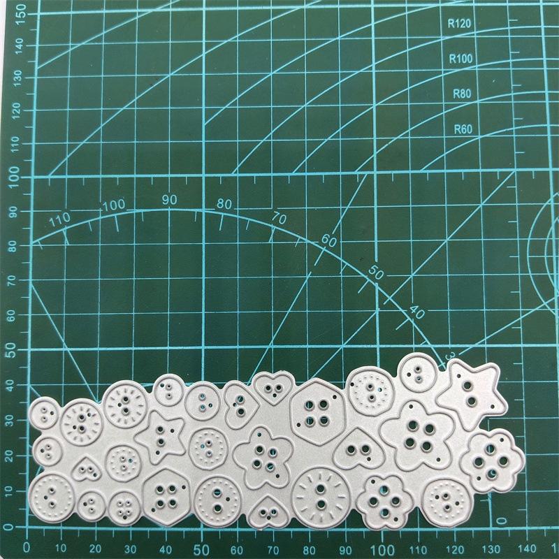 A Variety of Pattern Button Design Styles Metal Cutting Dies DIY Scrapbooking Embossing Stencil Paper Craft Album Template